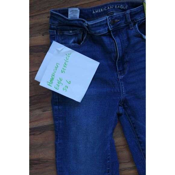 American Eagle Outfitters Super High Rise Flare Stretch Jeans sz 6 - Picture 9 of 12